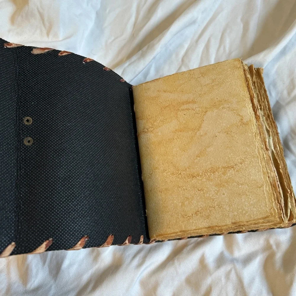 Hocus Pocus Leather Journal Spell Book 5x7 Lock Clasp